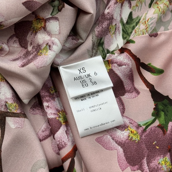 🆕 BRONX & BANCO 🧿 NWOT Noel Sakura Long Sleeve Mini Dress - Size XS / US 2 - Picture 13 of 15